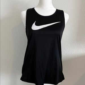 Nike Women's Black and White Tank Top